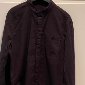 Lululemon Black collar cotton long sleeve shirt, size medium